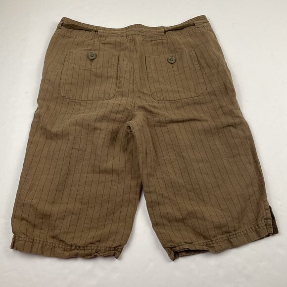 Eddie Bauer Linen Blend Bermuda Shorts Women’s 6 Tall Walking Hiking Casual - Picture 2 of 7